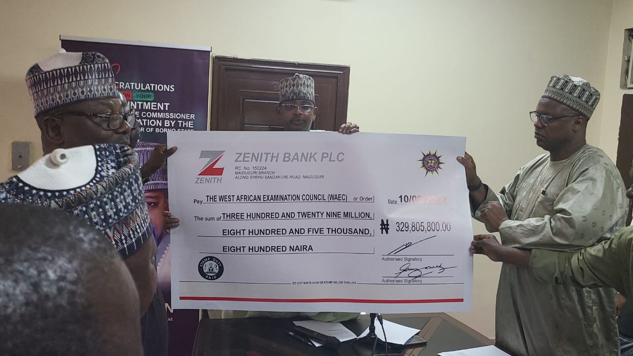BORNO STATE GOVERNMENT SETTLES 2022 WEST AFRICAN SENIOR SECONDARY CERTIFICATE EXAMINATIONS (WASSCE) FEES